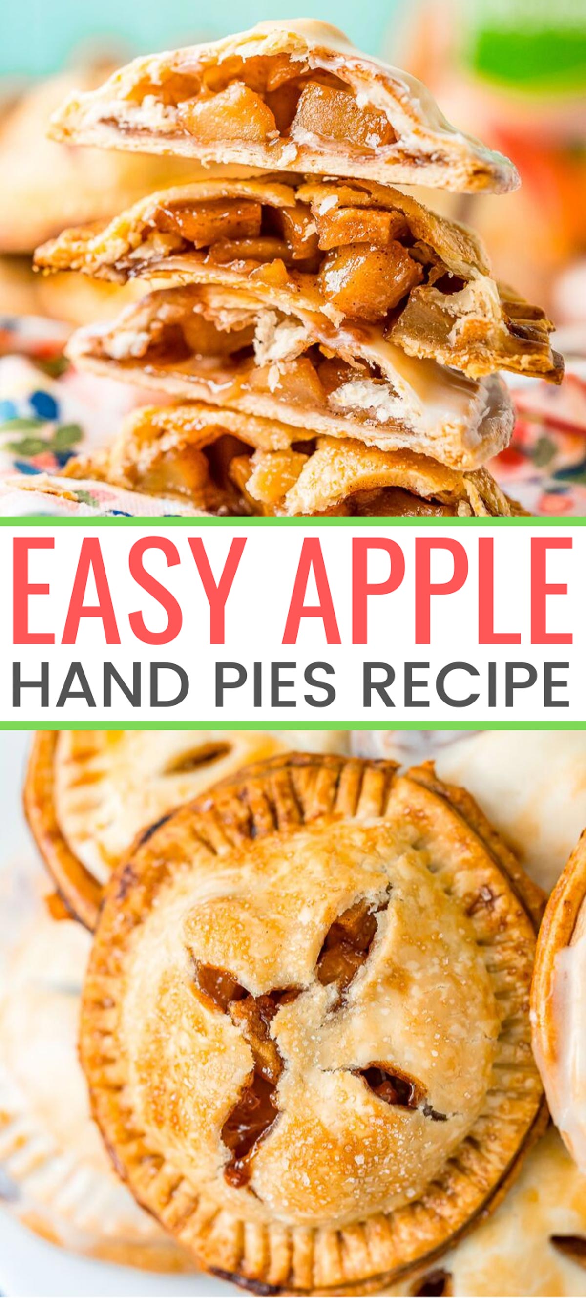 Apple Hand Pies are an easy and fun fall dessert recipe that’s loaded with a thick spiced apple filling and can be topped with sugar or a glaze for a delicious finish! via @sugarandsoulco