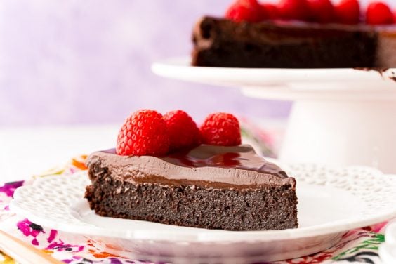 Best Flourless Chocolate Cake with Ganache - Sugar and Soul