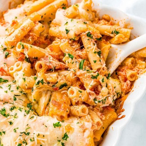 Baked Ziti Simple Recipe - Sugar and Soul