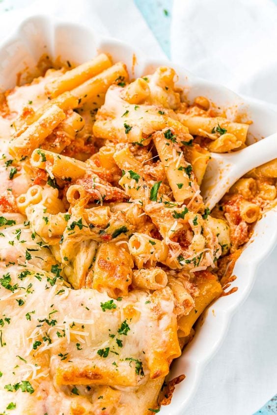 Baked Ziti Simple Recipe - Sugar and Soul