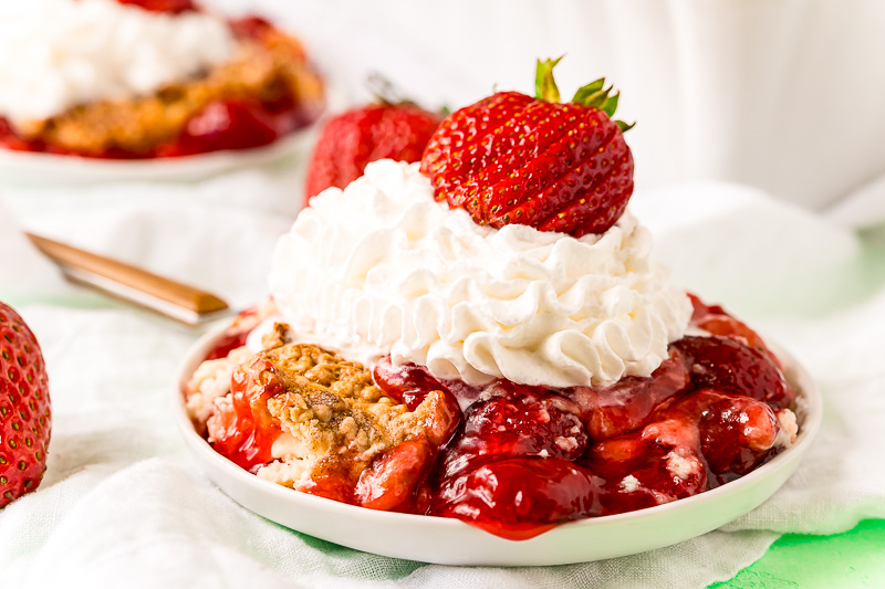 Strawberry Dump Cake - Sugar and Soul