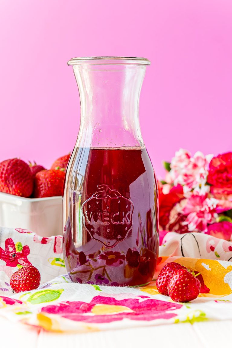 Strawberry Simple Syrup Recipe Sugar and Soul