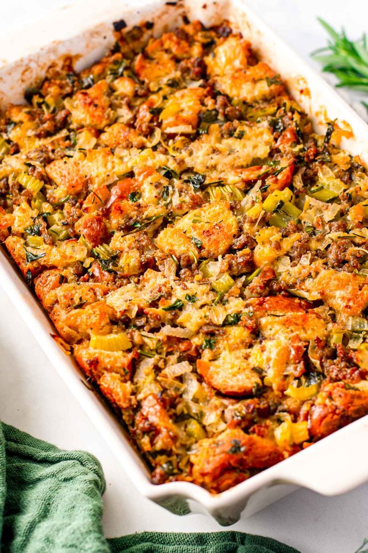 Best Sausage Stuffing Dressing Recipe | Sugar and Soul