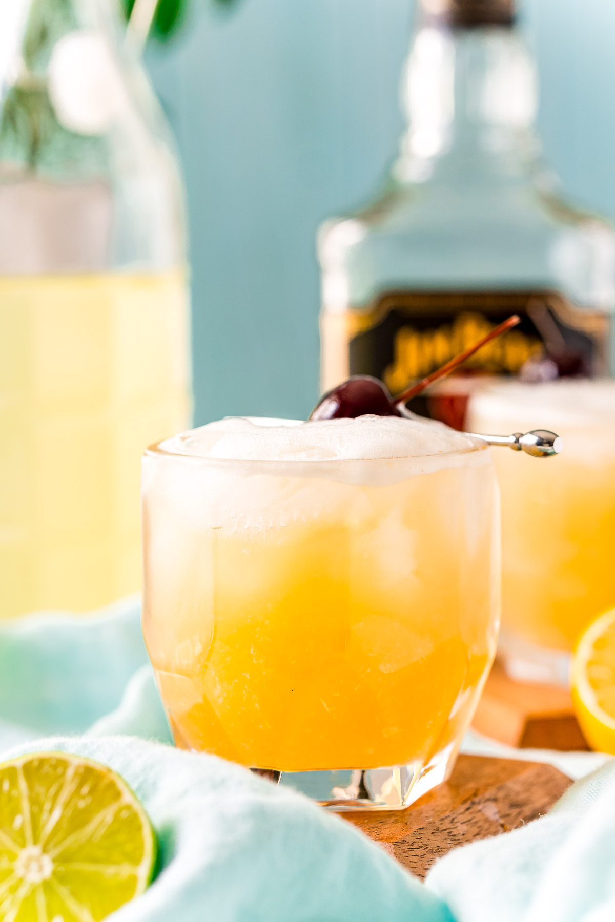 sour bourbon amaretto sours cocktail cocktails