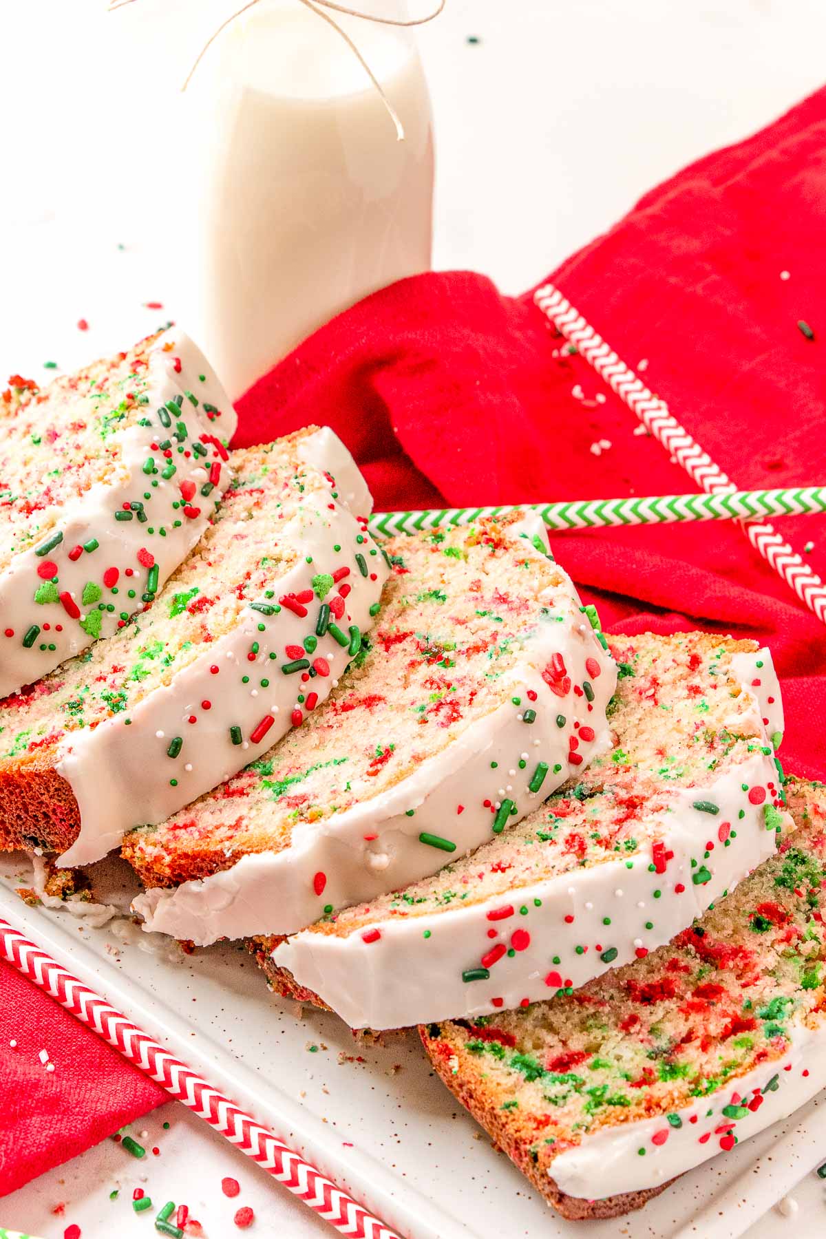 Easy Christmas Funfetti Bread Recipe - Sugar and Soul