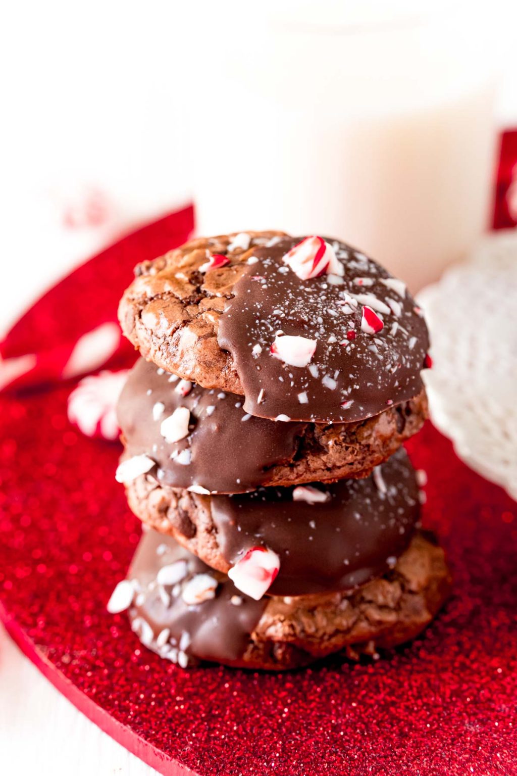 Peppermint Brownie Mix Cookies Recipe - Sugar and Soul