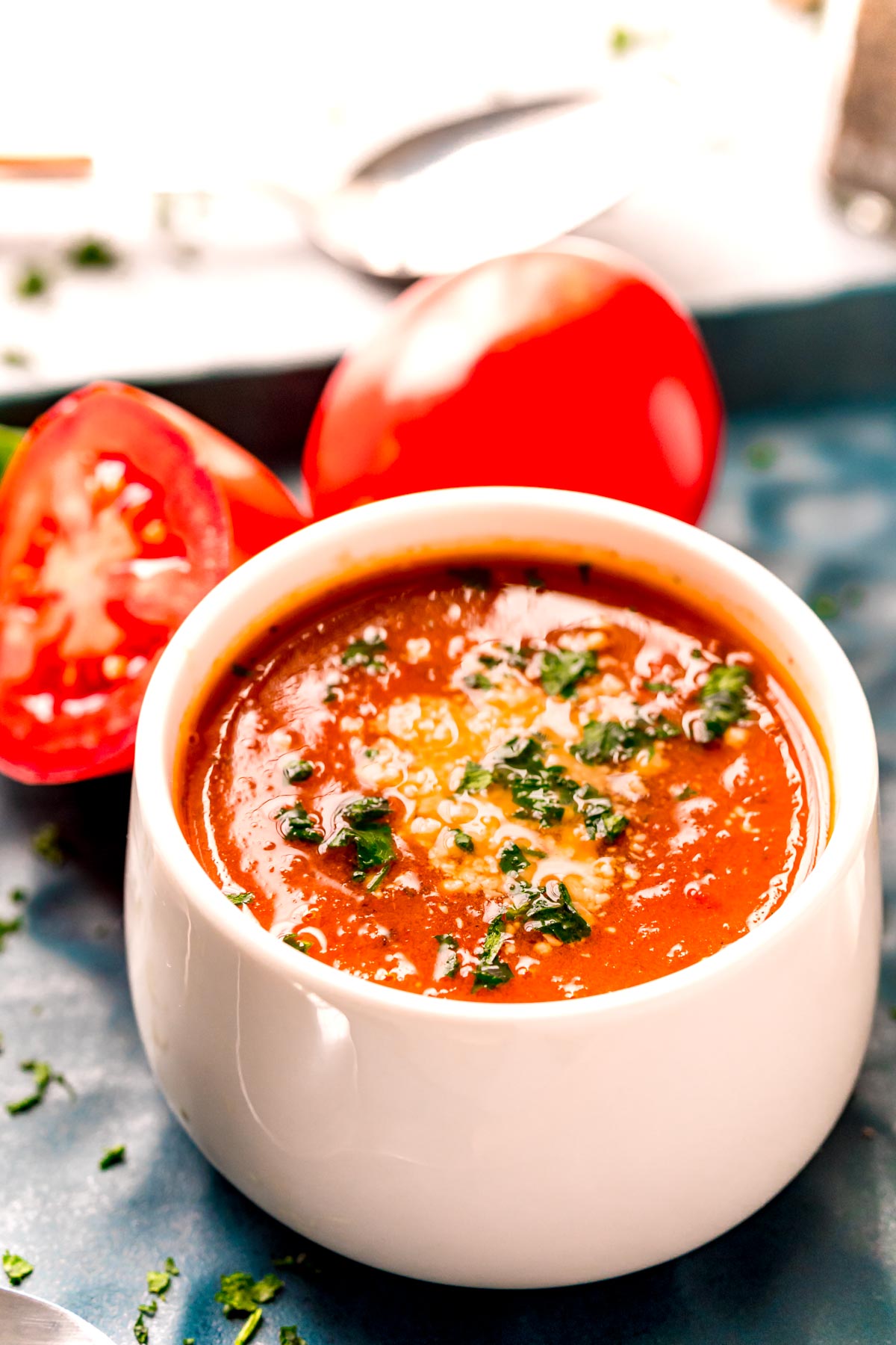 Easy Roasted Tomato Soup Recipe | Sugar and Soul