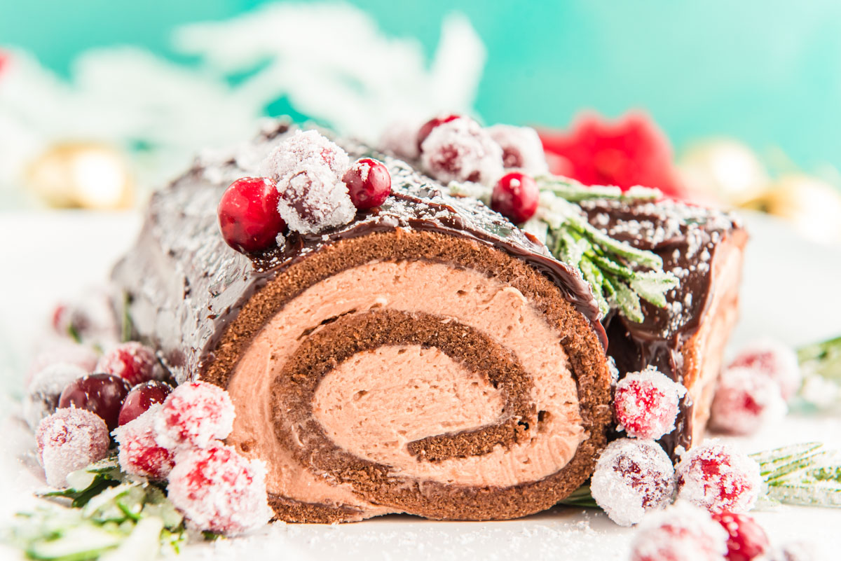 Chocolate Yule Log Cake (Bûche de Noël) - Wilton