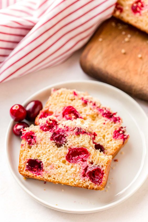 Cranberry Bread With Crumble Topping - Sugar And Soul