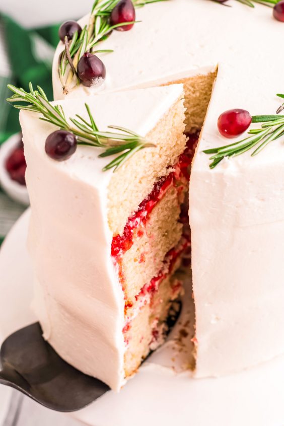 Cranberry White Chocolate Cake - Sugar and Soul