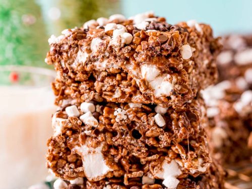 Double Chocolate Rice Krispie Treats Recipe - An Italian in my Kitchen