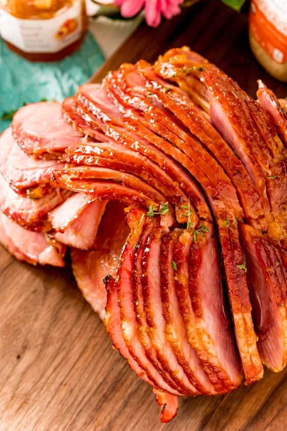 Maple Peach Glazed Spiral Ham Recipe - Sugar and Soul