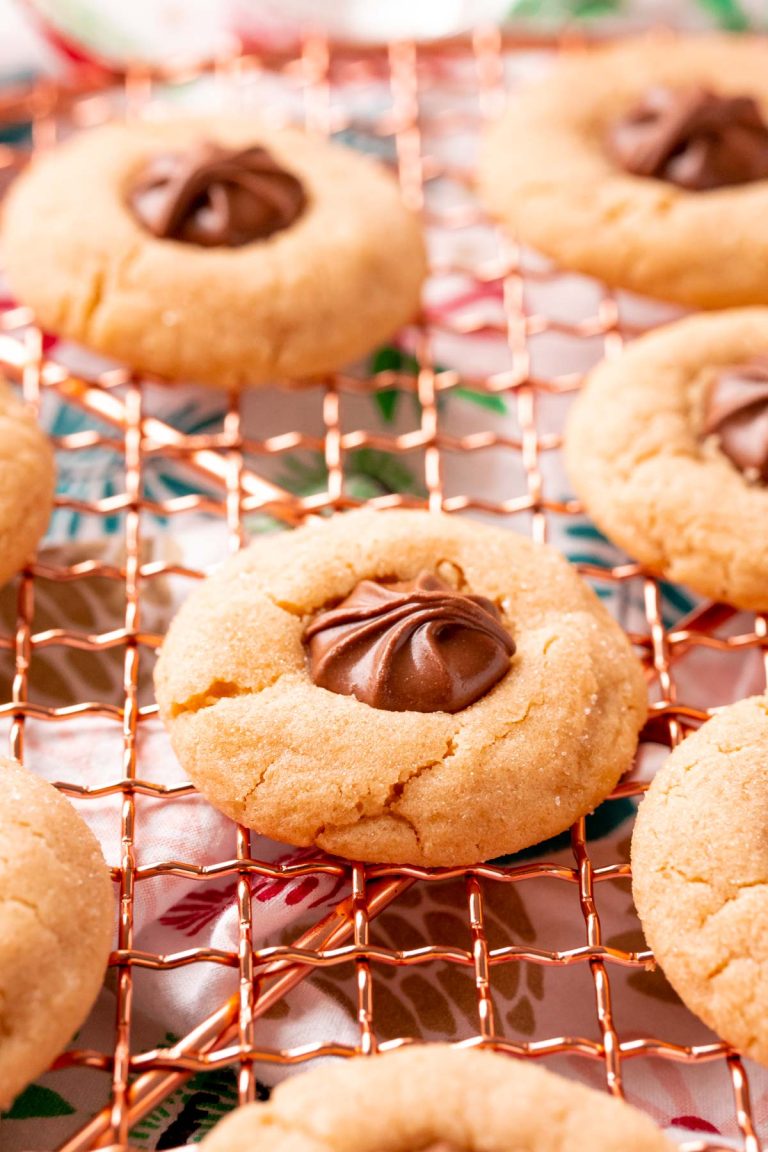 Peanut Butter Cookies with Kisses - Sugar and Soul