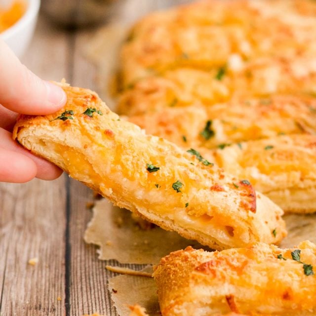 Easy Stuffed Cheese Breadsticks Recipe - Sugar and Soul