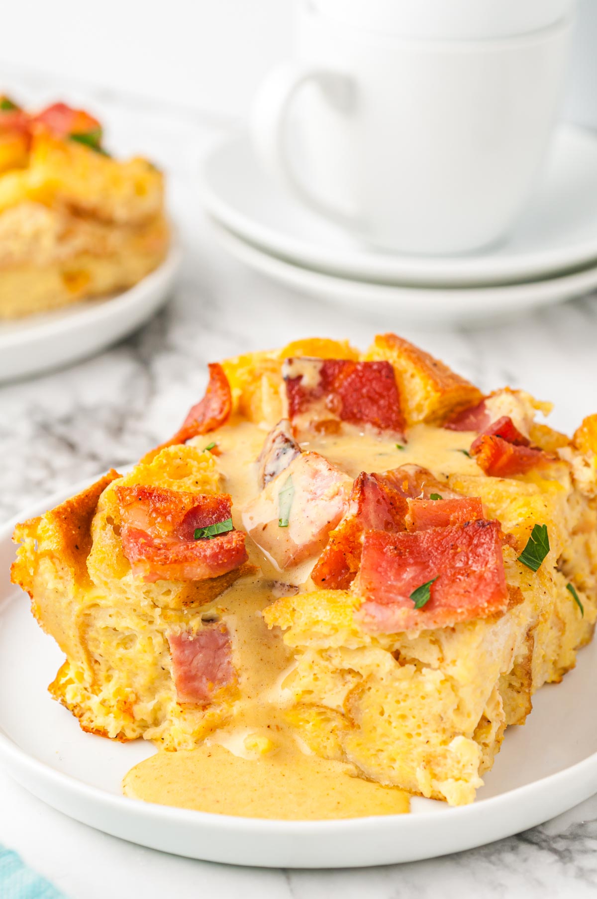 Eggs Benedict Casserole With Hollandaise Sauce - Sugar And Soul