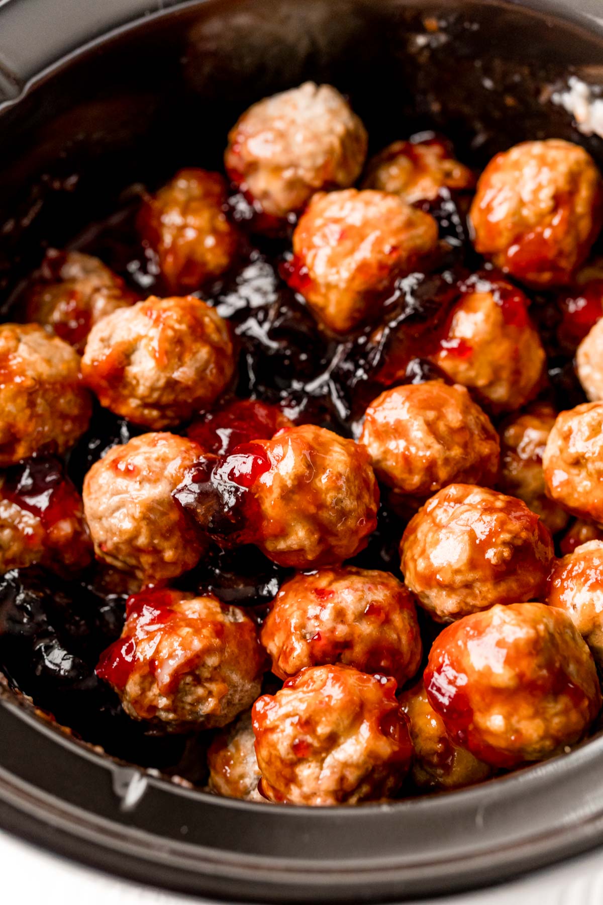 Slow Cooker Grape Jelly Meatballs - Sugar and Soul