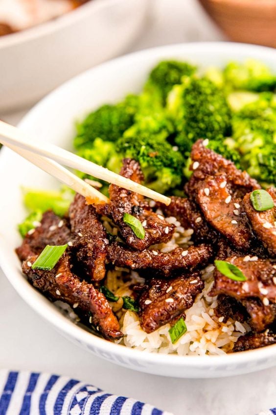 Mongolian Beef - P.F. Chang's Copycat Recipe - Sugar and Soul