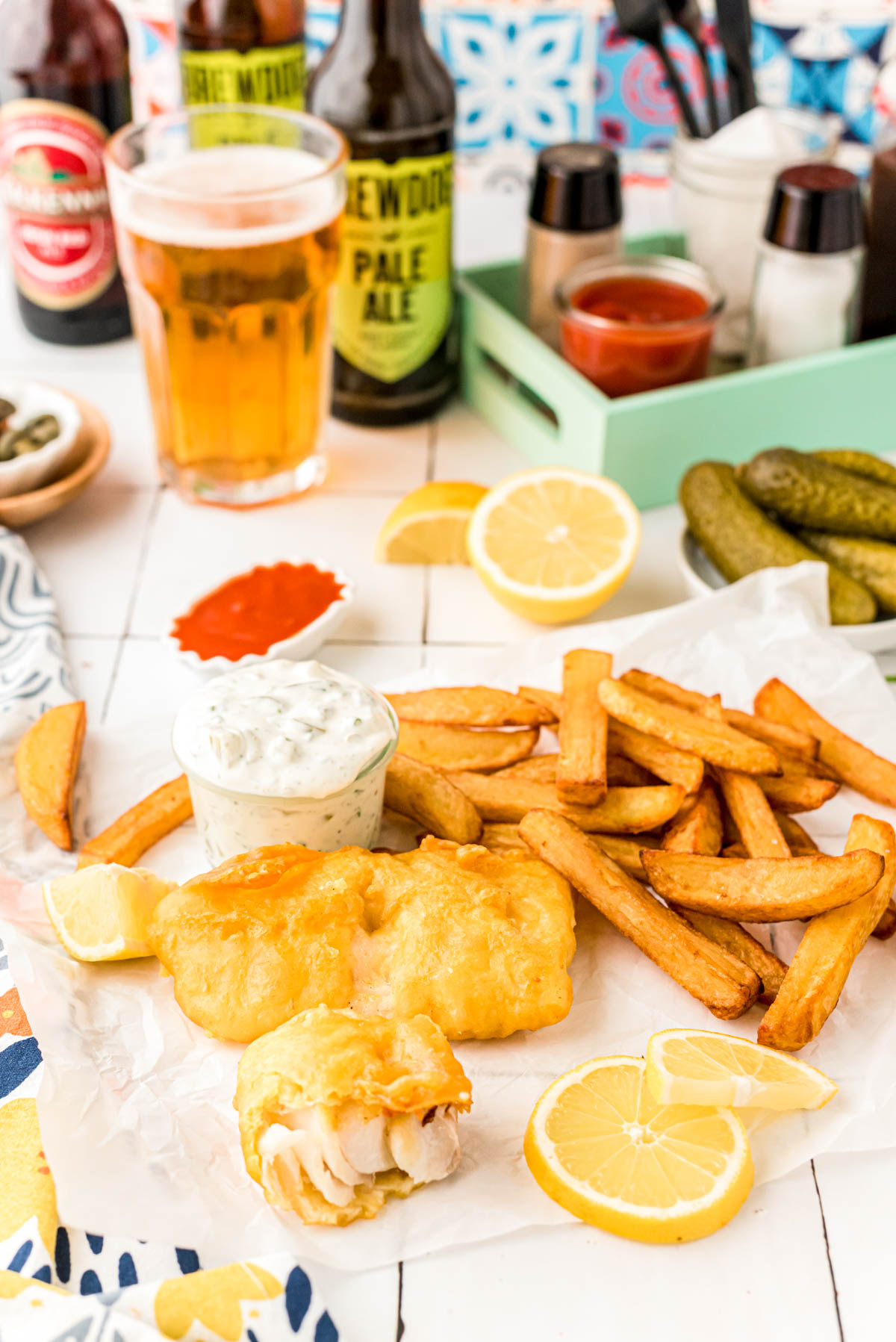 Beer Battered Fried Fish (Fish & Chips Recipe) Sugar and