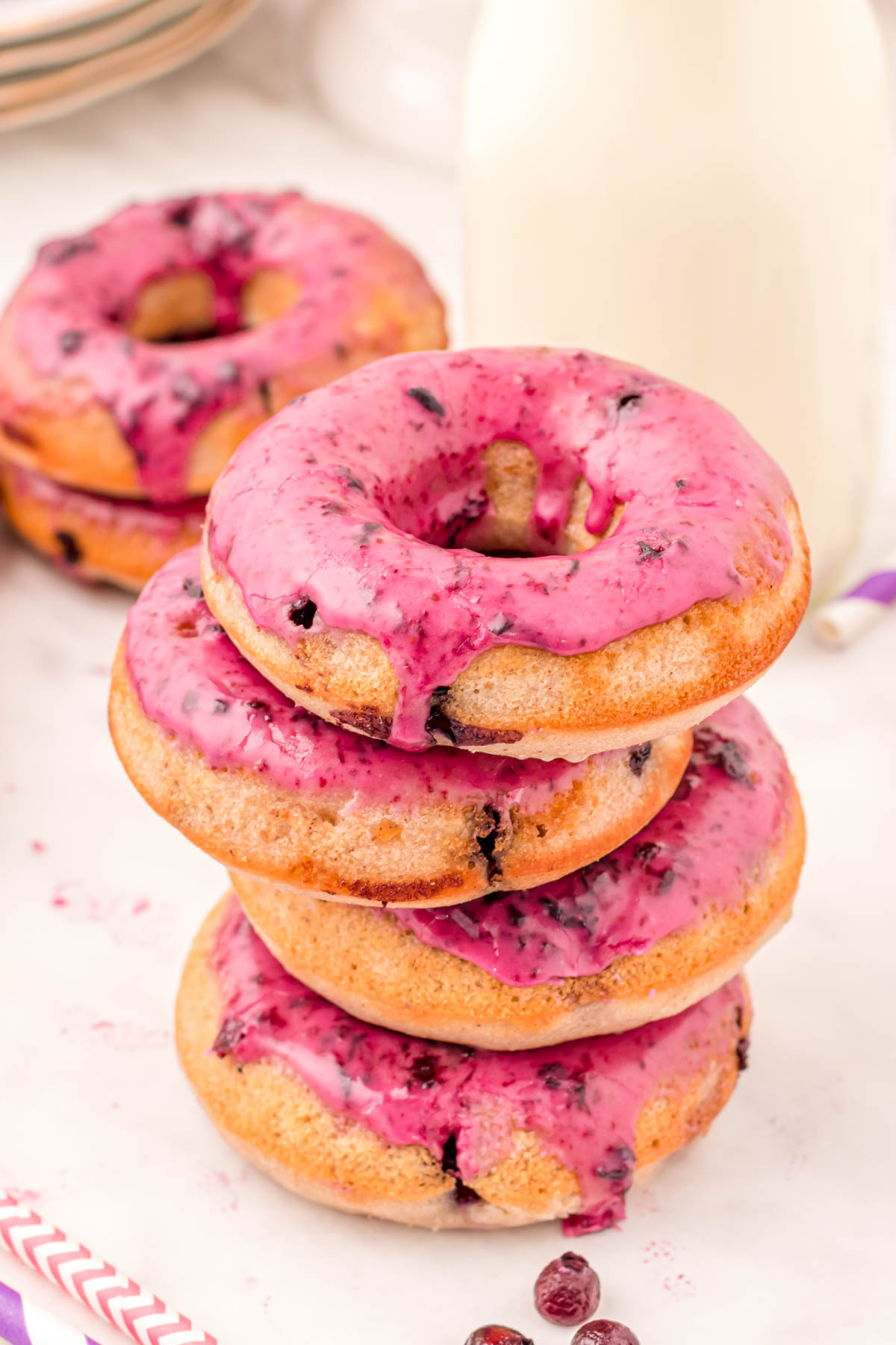 Baked Blueberry Donuts Recipe - Sugar and Soul Co