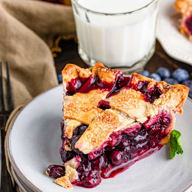 Classic Blueberry Pie (With Lattice Crust) - Sugar and Soul