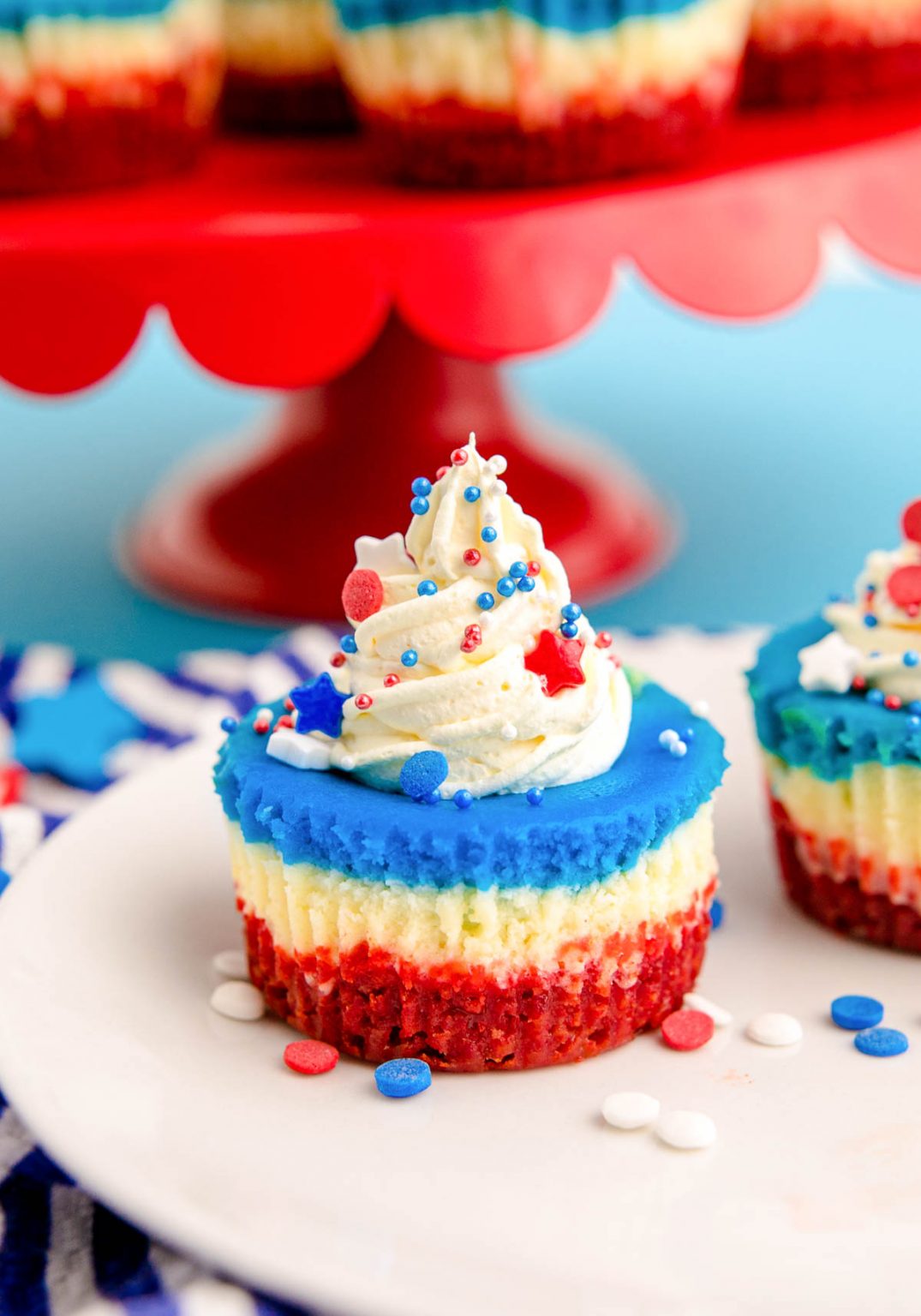 4th of July Mini Cheesecakes Recipe - Sugar and Soul