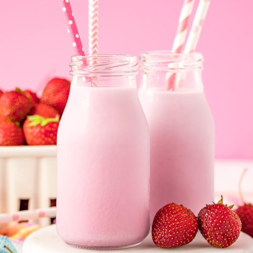 Homemade Strawberry Milk - Sugar and Soul