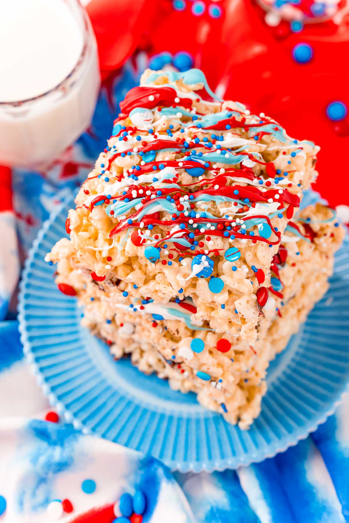 Fourth of July Rice Krispie Treats - Goodie Godmother