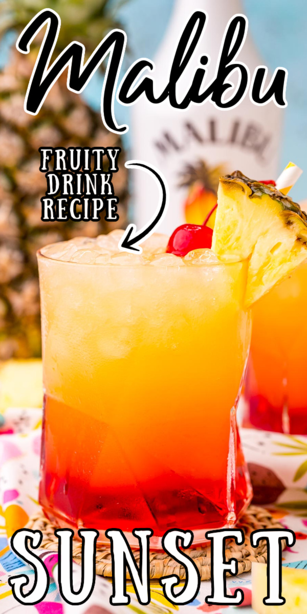 Malibu Sunset Cocktail - Malibu Summer Rose Cocktail The Blond Cook ...