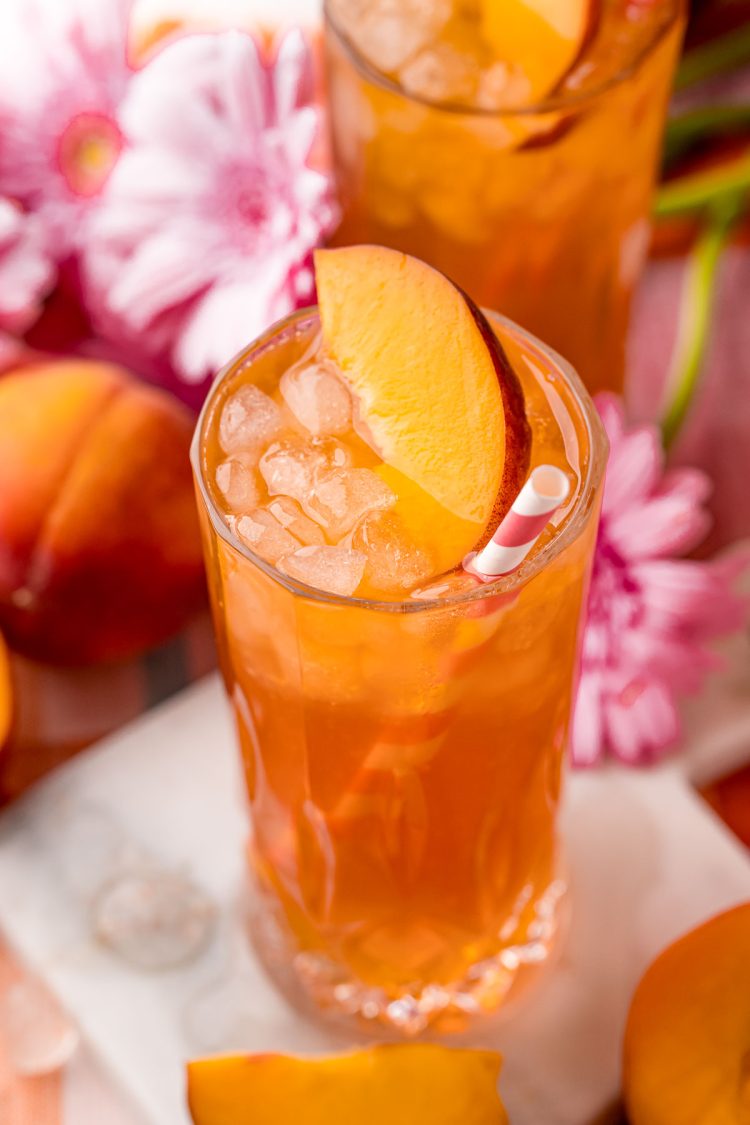 Peach Iced Tea Recipe - Sugar and Soul