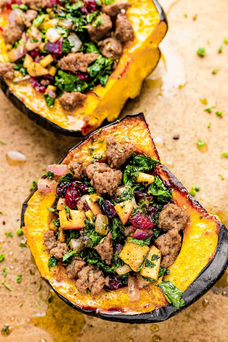 Stuffed Acorn Squash - Sugar and Soul