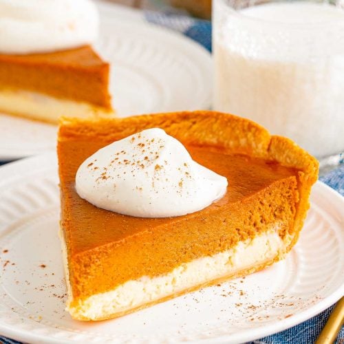 Pumpkin Cheesecake Pie - Sugar and Soul