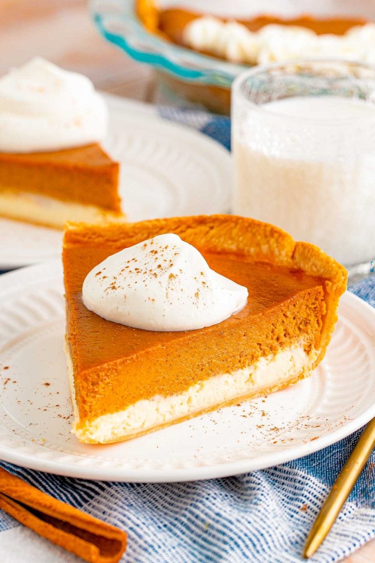 Pumpkin Cheesecake Pie - Sugar and Soul