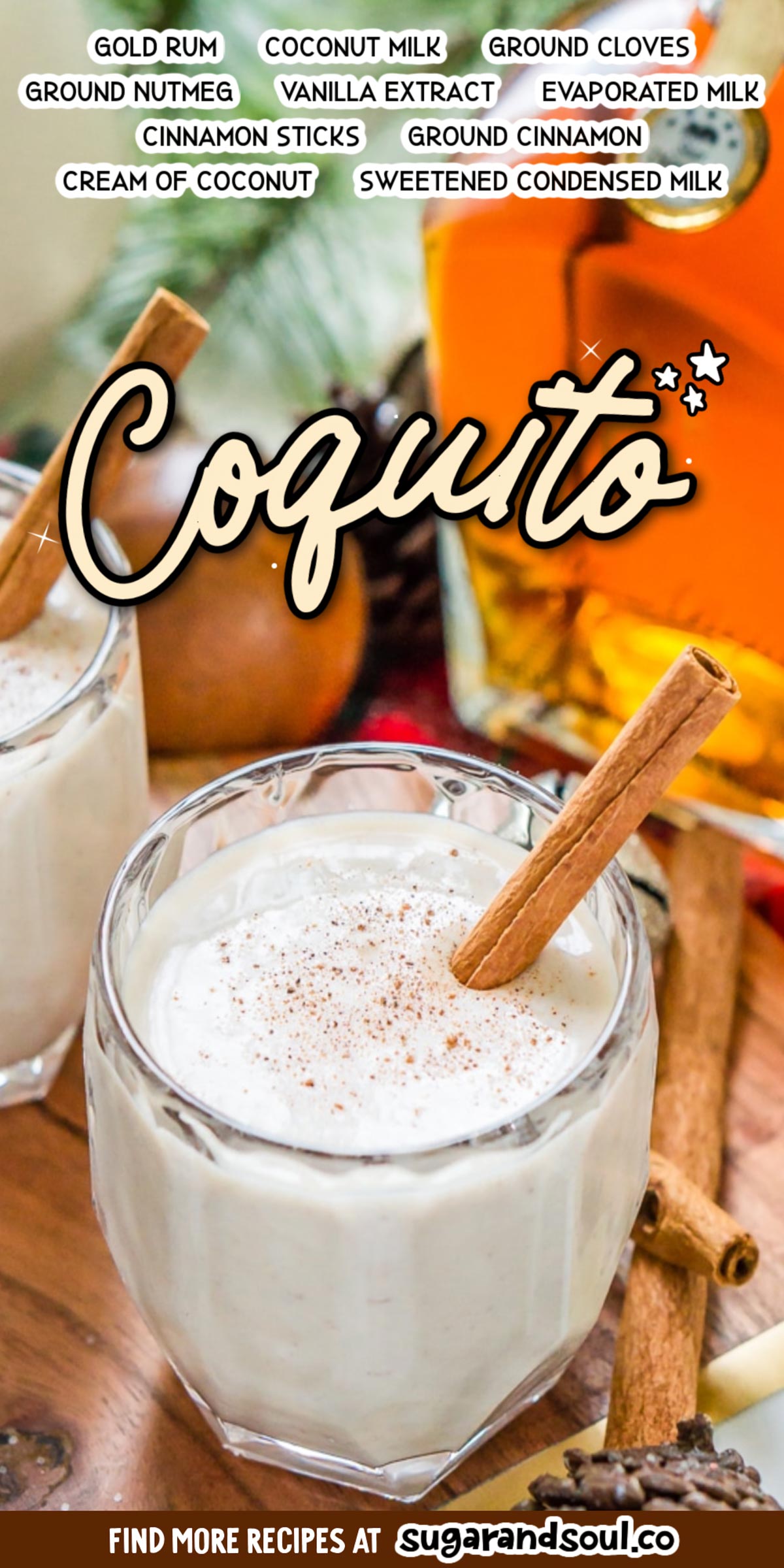 Coquito Recipe - Puerto Rican Coconut Nog - Sugar and Soul