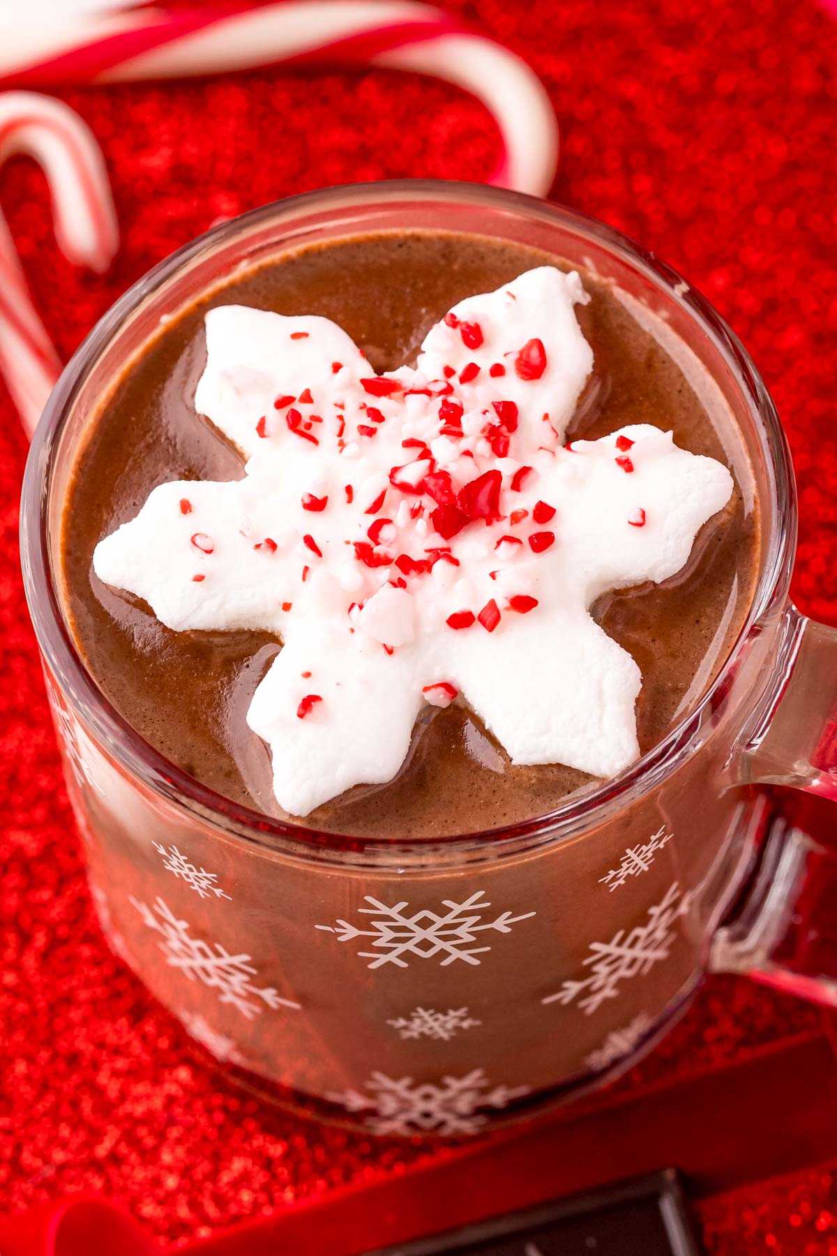 Boozy Peppermint Slow Cooker Hot Chocolate