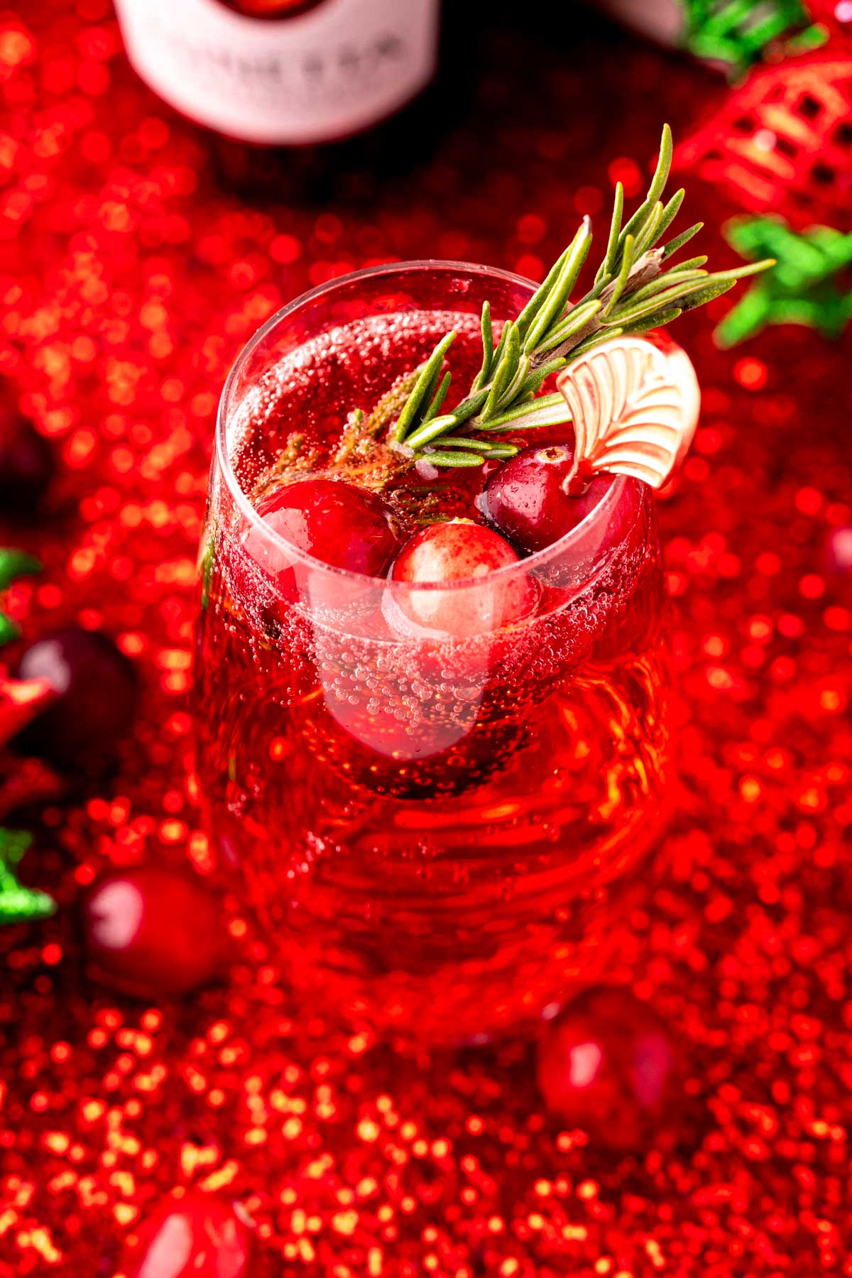 Poinsettia Cocktail (Cranberry Mimosa) - Sugar And Soul