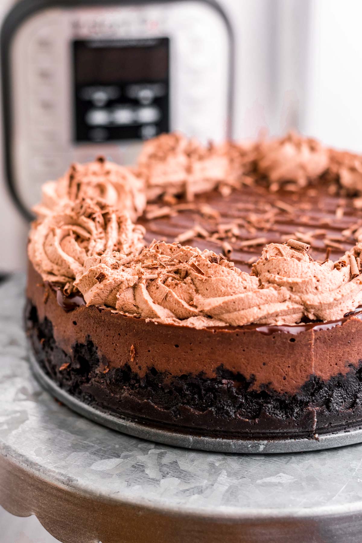 Instant Pot Chocolate Cheesecake - Sugar and Soul