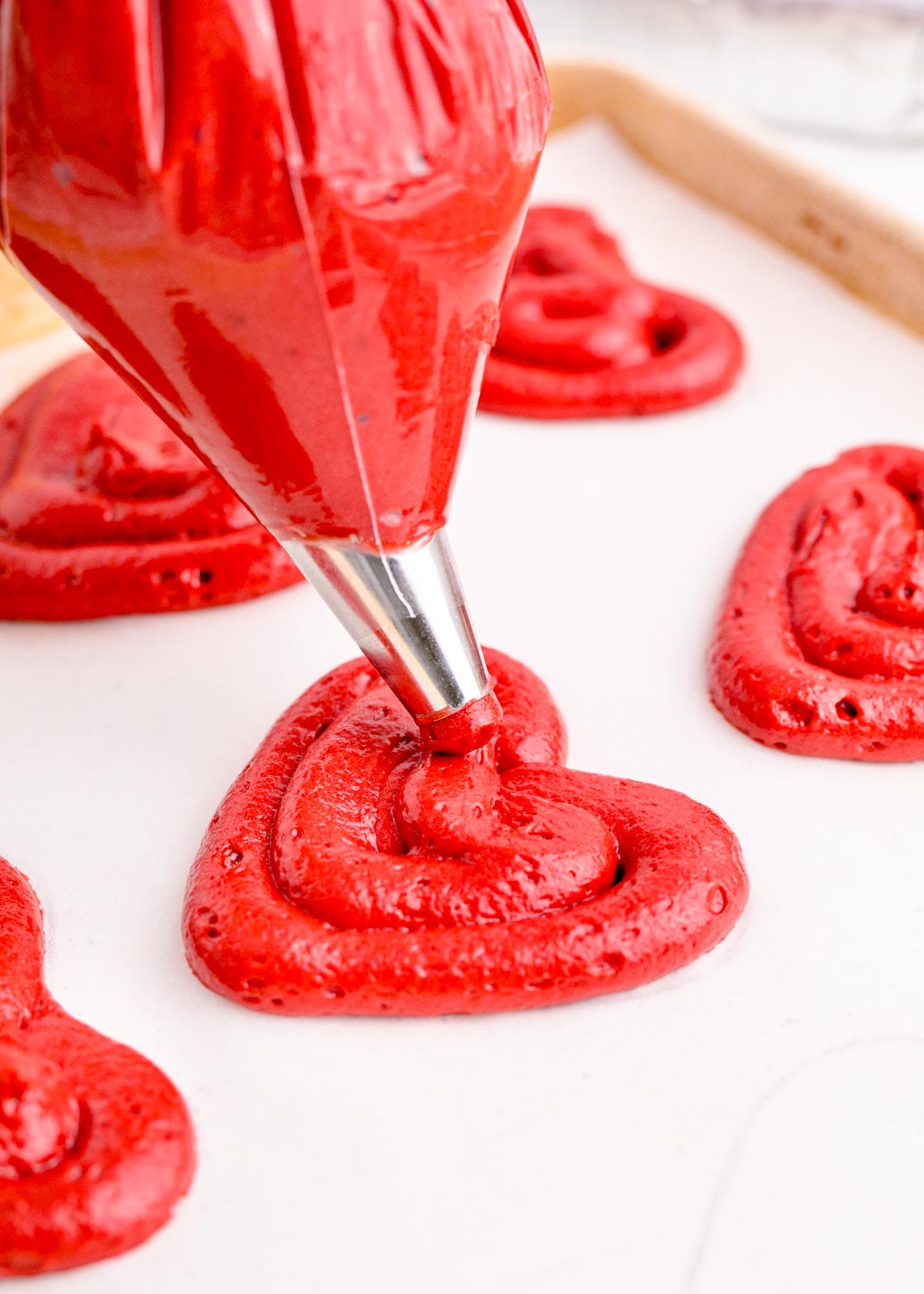 Heart-Shaped Red Velvet Whoopie Pies - Sugar and Soul