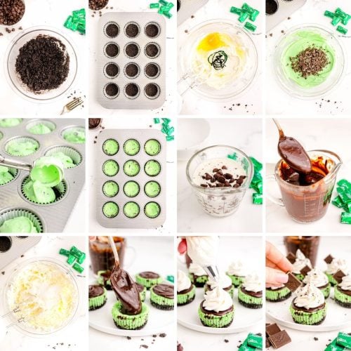 Oreo Chocolate Mint Cheesecakes - Sugar and Soul