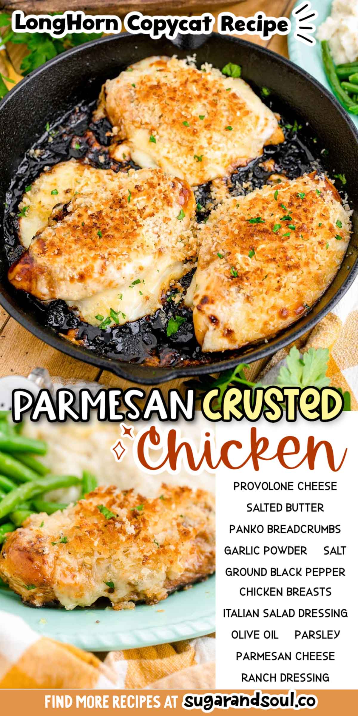 Parmesan Crusted Chicken (LongHorn Copycat) - Sugar and Soul