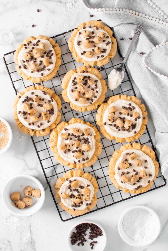 Cookie Dough Cookies (Crumbl Copycat) - Sugar And Soul