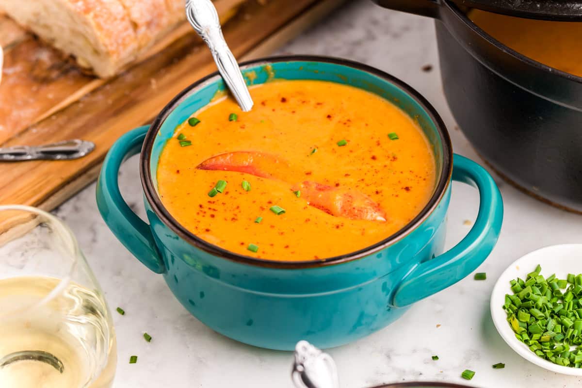 Easy Lobster Bisque Soup - Sugar and Soul