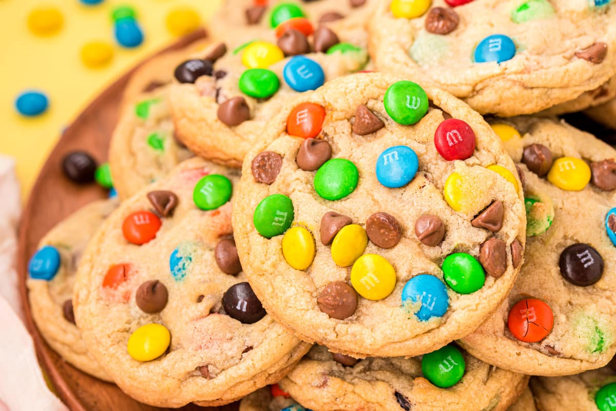 Big & Chewy M&M Cookie Recipe - Sugar and Soul