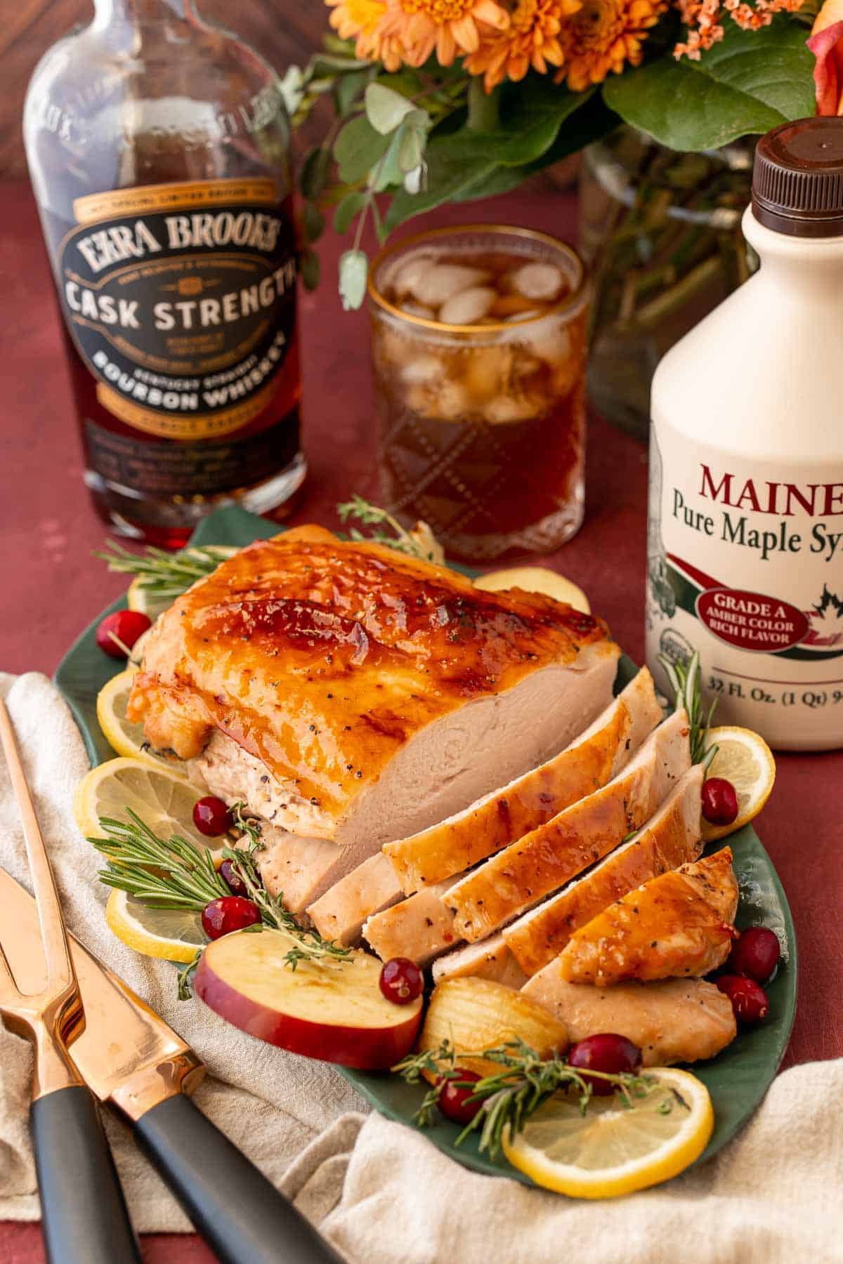 Maple Bourbon Glazed Turkey Breast - Sugar and Soul