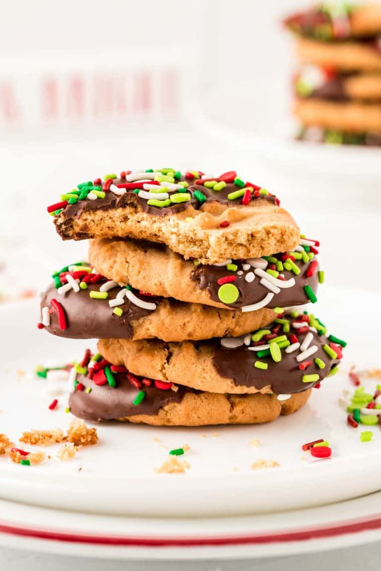 Peanut Butter Christmas Cookies - Sugar and Soul