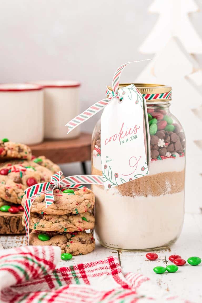 Christmas Cookies In A Jar (Mason Jar Cookies) - Sugar and Soul