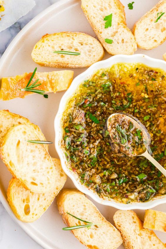 Olive Oil Bread Dip - Sugar and Soul