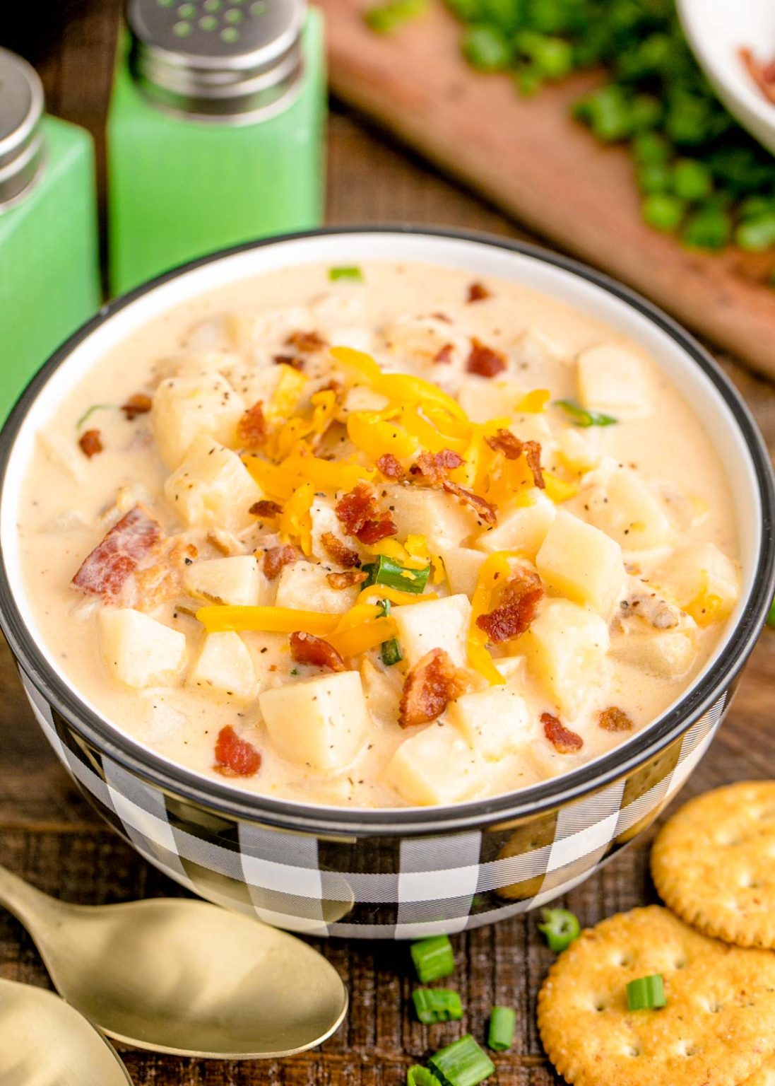 Crockpot Potato Soup with Hash Browns - Sugar and Soul