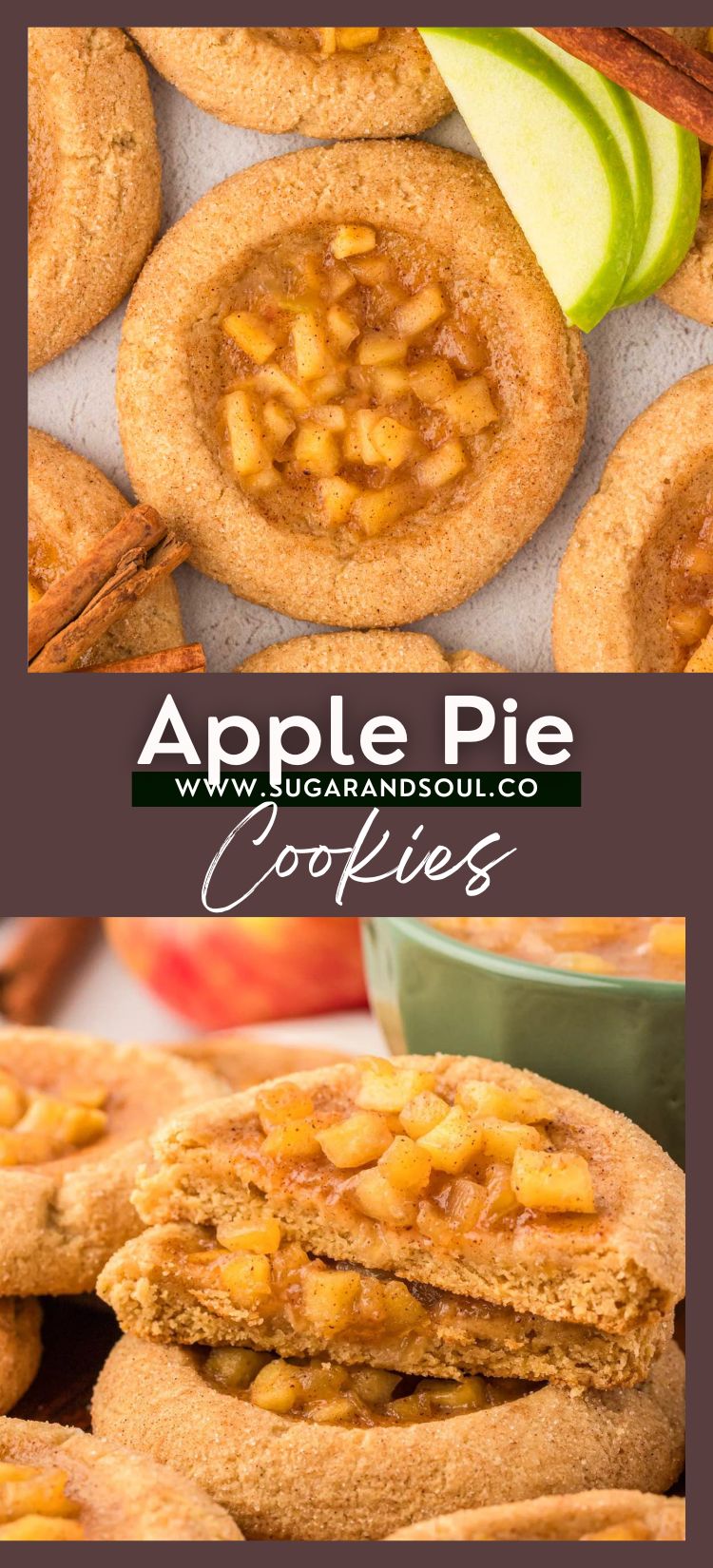 Apple Pie Cookies are the perfect fall treat that's made with fresh, crisp apples and pantry staple ingredients! A crowd-pleasing dessert that takes under an hour to make! via @sugarandsoulco