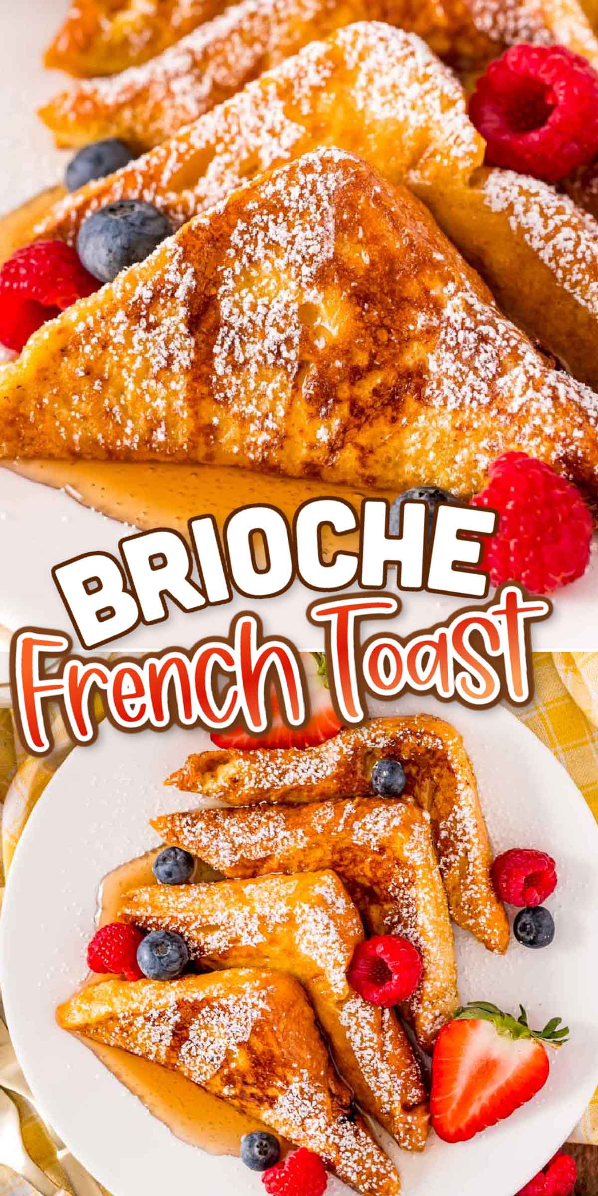 The Best Brioche French Toast is soaked in a rich and creamy egg wash, then cooked to a mouth-watering golden brown! A sweet breakfast option the whole family will be excited to see in the morning! via @sugarandsoulco