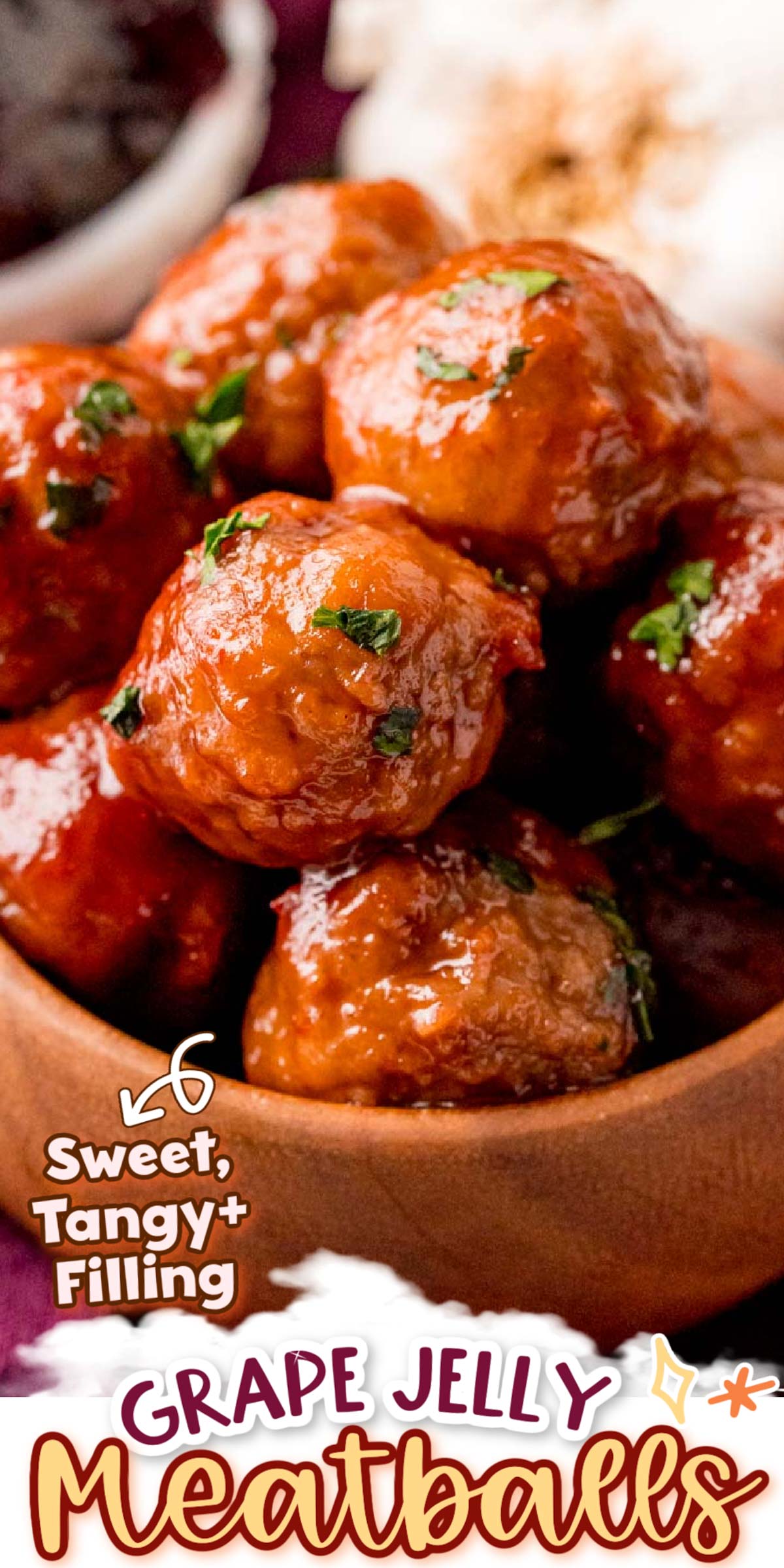 Grape Jelly Meatballs are a quick and easy recipe that takes just 5 minutes of preparation and then your crockpot takes it to the finish line! This appetizer is sweet, tangy, and filling and you can always count on it being one the whole family loves!  via @sugarandsoulco